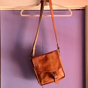BED STU VENICE BEACH Tan Rustic  Crossbody Leather Messenger Bag